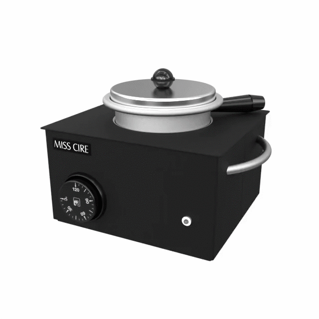 Small Hard Soft Wax Black Matte Wax Warmer - 14 Oz